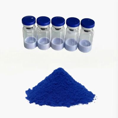 고 순도 ≥99% GHK-Cu 분말 구리 삼엽제-1 콜라겐 생산을 촉진 피부 수리를 위해 주름을 감소