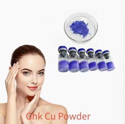 피부 과학 연구용 고순도 GHK-Cu 구리 펩타이드 분말, 구리 트리펩타이드-1 화장품 원료, 블루 펩타이드 안정적인 품질