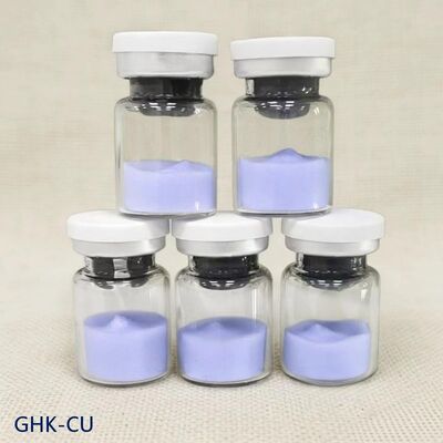 화장품 제형용 고순도 GHK-Cu 구리 펩타이드 분말 - 구리 트리펩타이드-1 스킨케어 원료 안정적인 파란색 분말, 순도 99% 이상