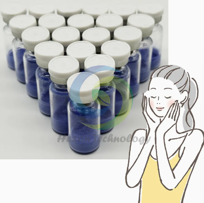 화장품 개발을 위한 연구 등급 GHK-Cu 동결 건조 펩타이드 바이알 50mg 100mg